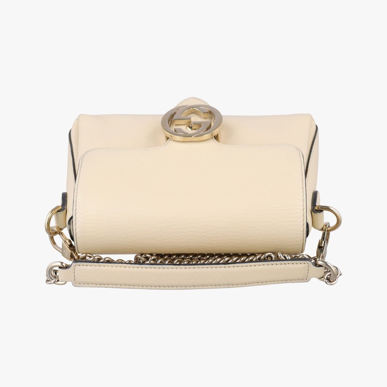 Gucci Interlocking Ivory Leather Shoulder — view 8