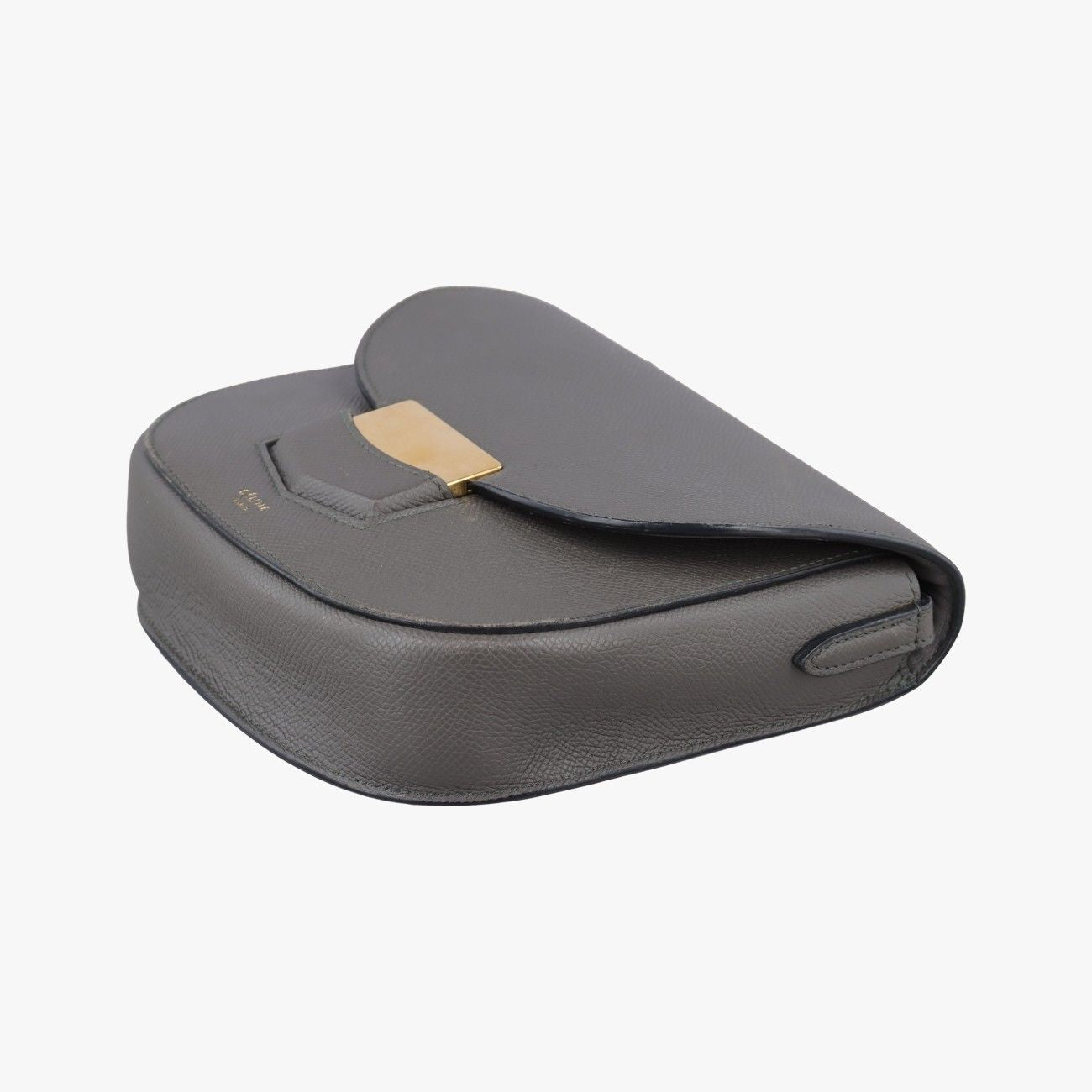Celine Trotter Compact Gray Leather Shoulder — view 4