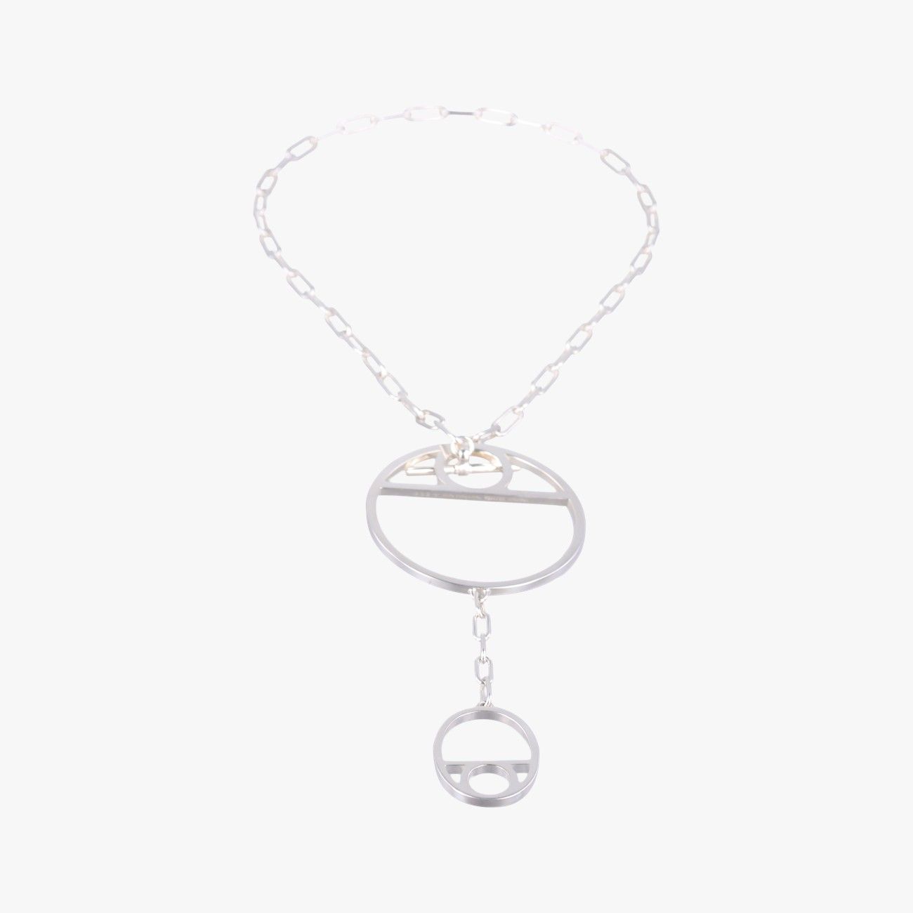 Hermes Chaine D'ancre Game Silver Necklace — view 3