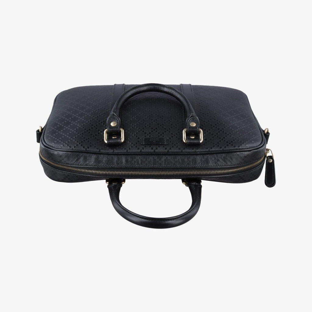 Gucci Diamante Black Leather Handbag — view 8