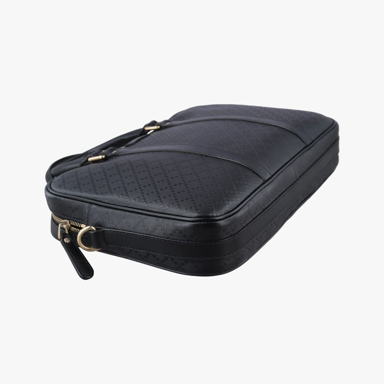 Gucci Diamante Black Leather Handbag — view 5