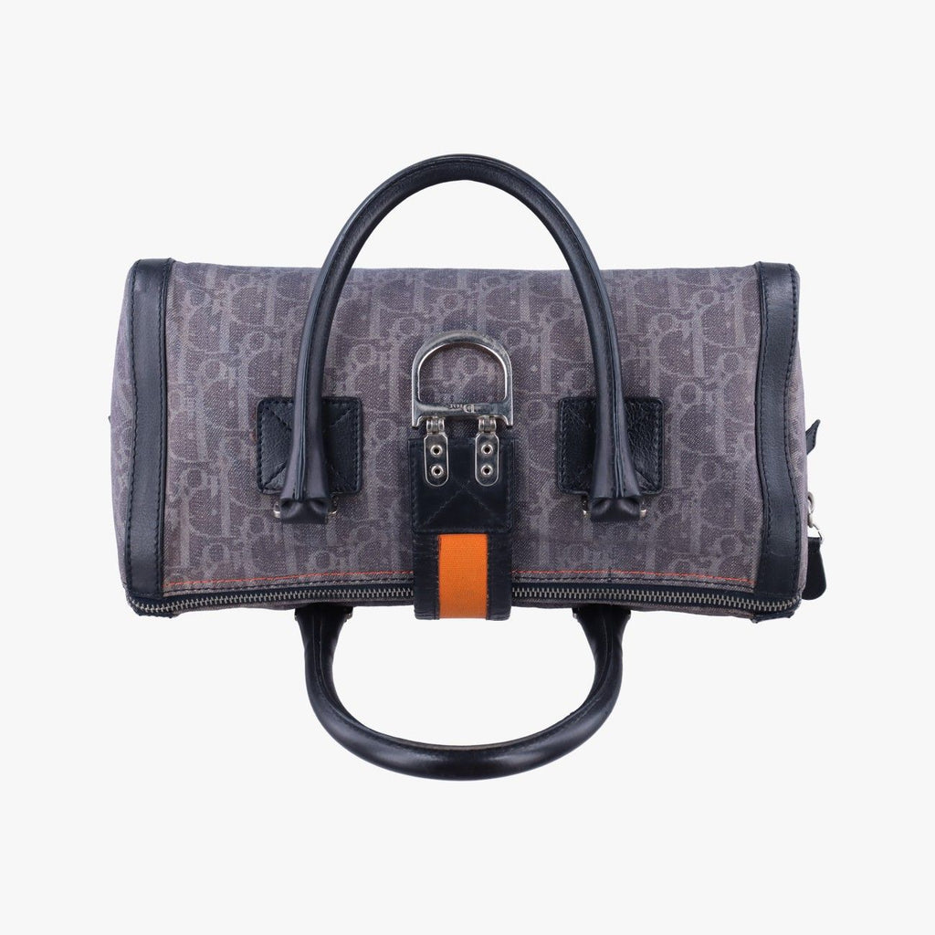 Dior Trotter Gray Multicolor Canvas Handbag — view 8