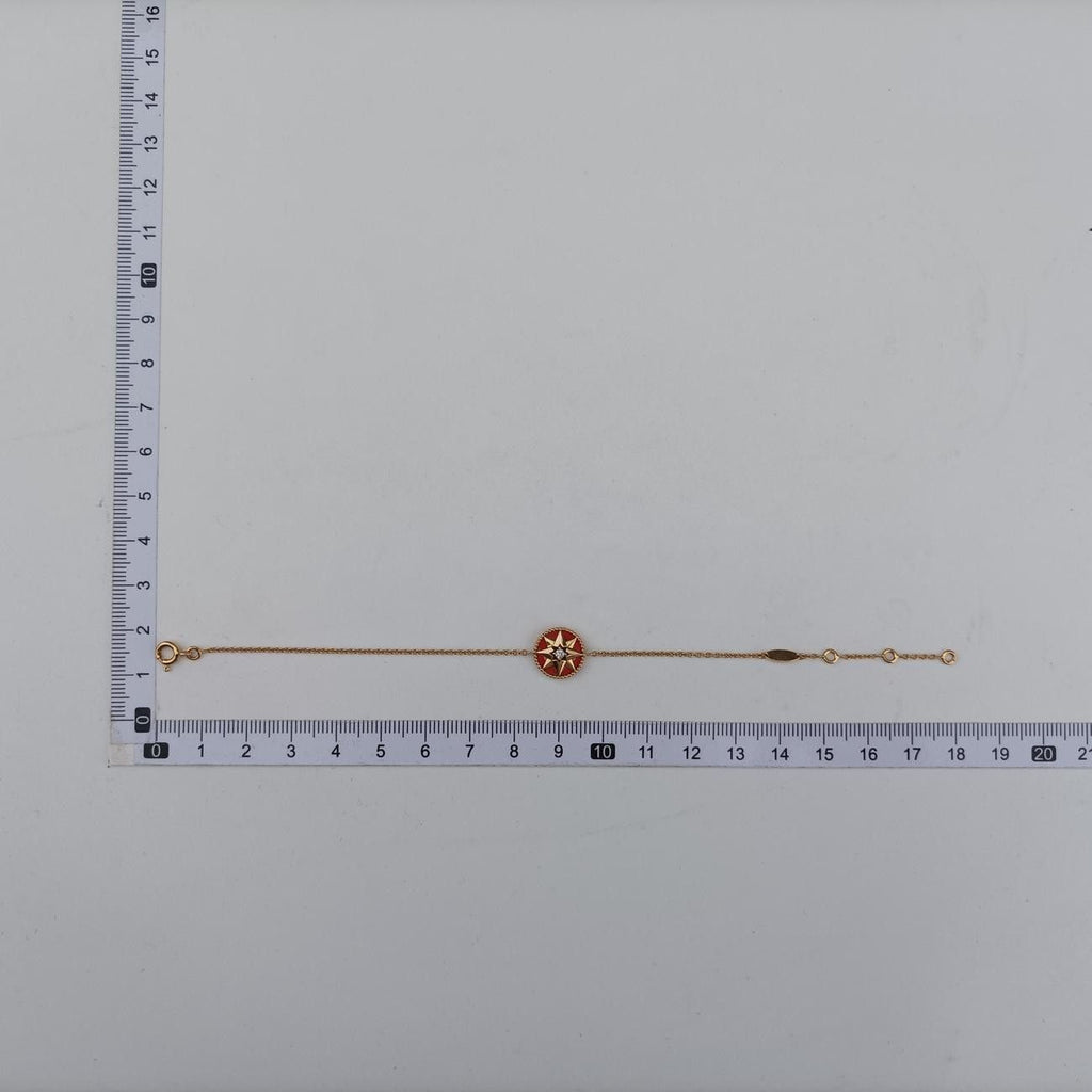 Dior Rose Des Vents Medallion Red Gold Bracelet — view 4