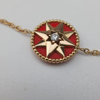 Dior Rose Des Vents Medallion Red Gold Bracelet — view 9