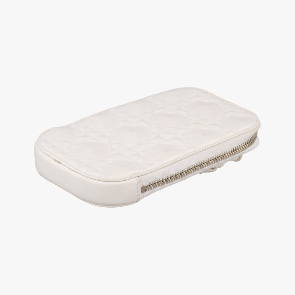 Dior Lady Lindy All White Leather Handbag — view 4