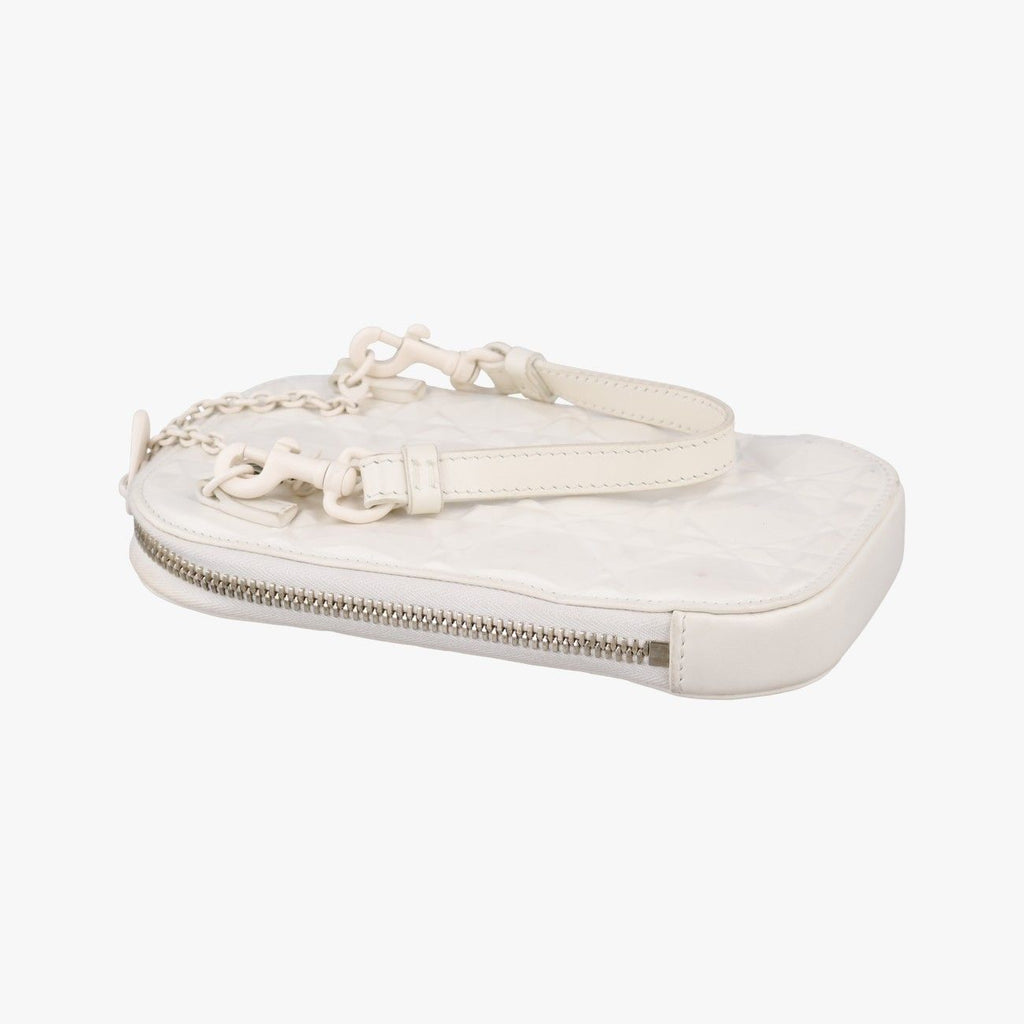 Dior Lady Lindy All White Leather Handbag — view 7