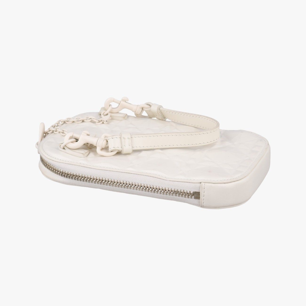 Dior Lady Lindy All White Leather Handbag — view 7