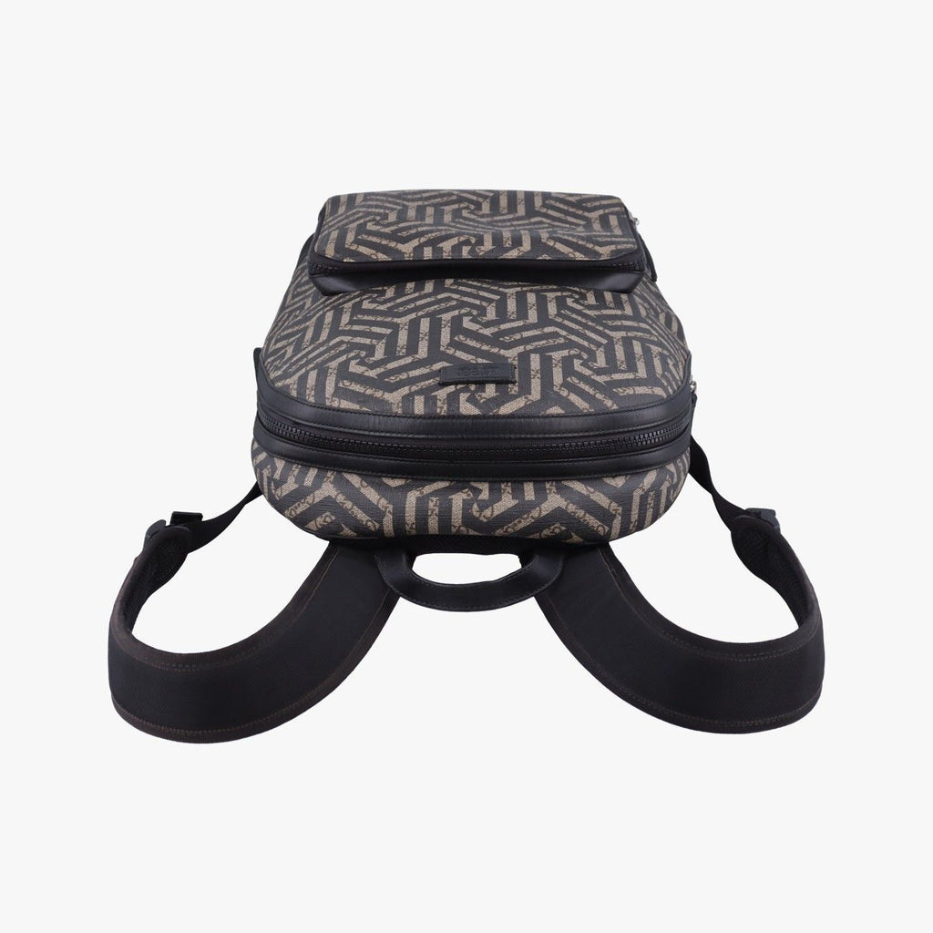 Gucci GG Blue Muslin Beige Black Multi Color Canvas Backpack — view 8