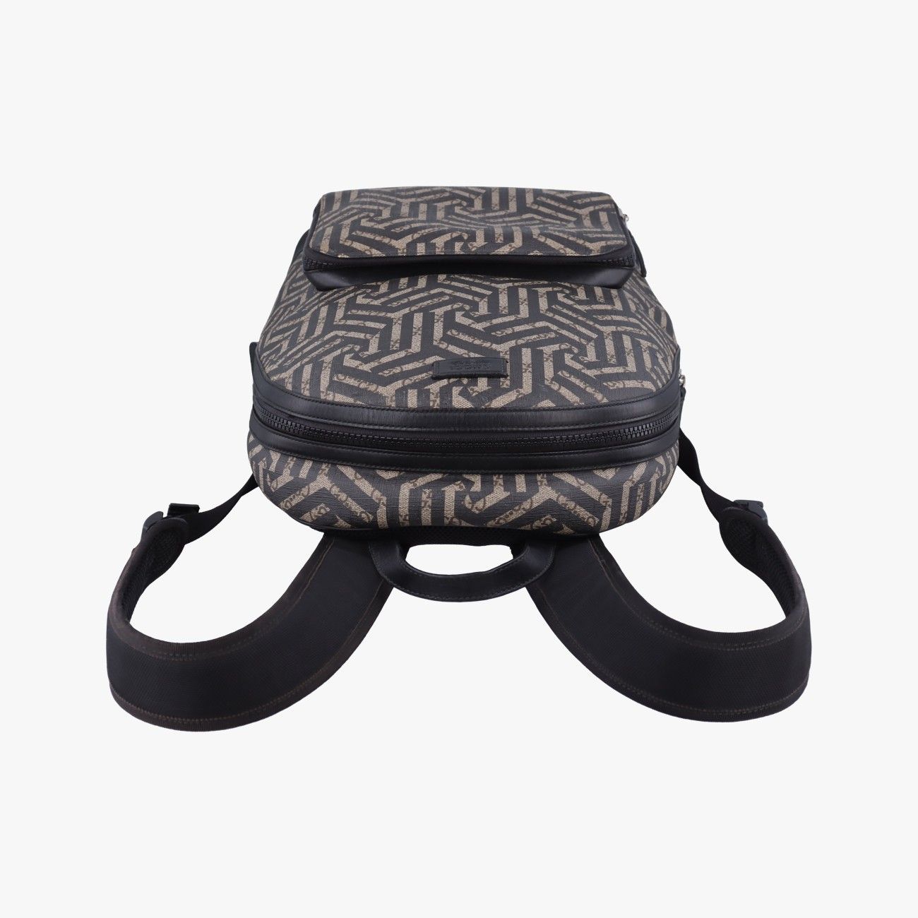 Gucci GG Blue Muslin Beige Black Multi Color Canvas Backpack — view 8