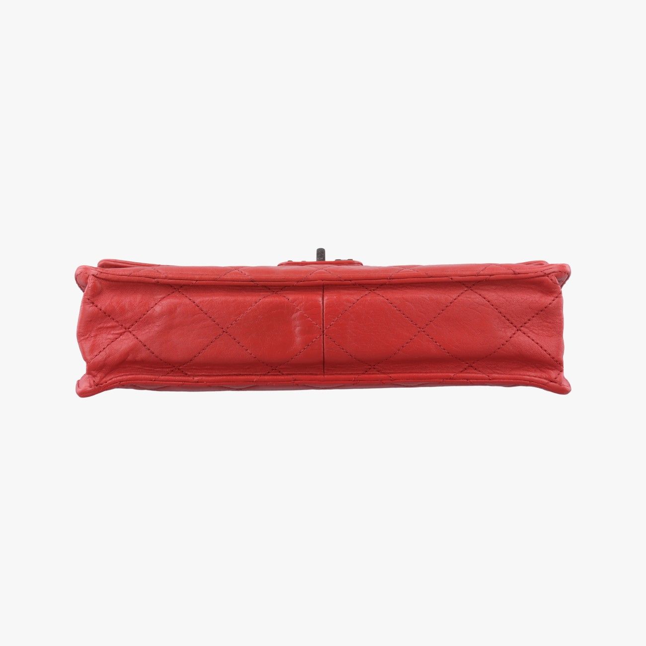 Chanel Quilted Turnlock 2.55 Red Lambskin Handbag — view 3