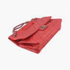 Chanel Quilted Turnlock 2.55 Red Lambskin Handbag — view 5