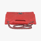 Chanel Quilted Turnlock 2.55 Red Lambskin Handbag — view 8