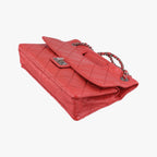 Chanel Quilted Turnlock 2.55 Red Lambskin Handbag — view 4