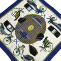 Hermes Scarf Carre 90 Blue Ivory Multi les Voitures a Transformation