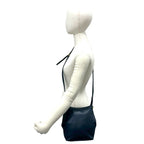 Gucci Vintage GG Logo Bamboo Leather Shoulder Bag Crossbody Pochette Navy — view 2