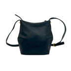 Gucci Vintage GG Logo Bamboo Leather Shoulder Bag Crossbody Pochette Navy — view 3