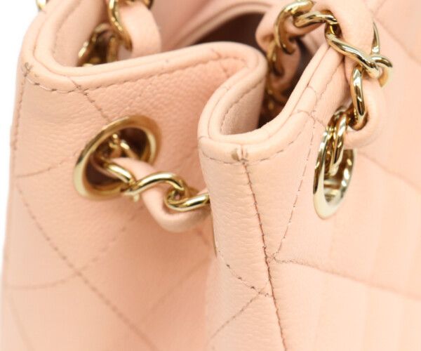Chanel Pink Caviar Gold Mini Bucket — view 7