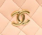 Chanel Pink Caviar Gold Mini Bucket — view 6