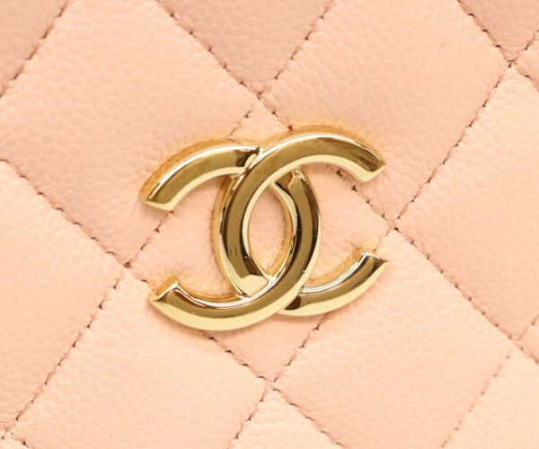 Chanel Pink Caviar Gold Mini Bucket — view 6