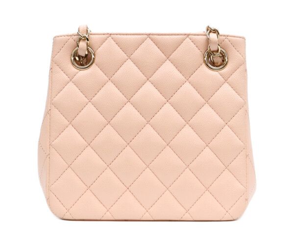Chanel Pink Caviar Gold Mini Bucket — view 3