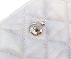 Chanel Gray Calf Rain Deca Quilted 35 Single Flap Silver — view 8