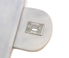 Chanel Gray Calf Rain Deca Quilted 35 Single Flap Silver — view 9