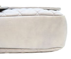 Chanel Gray Calf Rain Deca Quilted 35 Single Flap Silver — view 7
