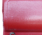 Chanel Red Caviar Silver Double Flap Deca Quilted 30 — view 8