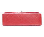 Chanel Red Caviar Silver Double Flap Deca Quilted 30 — view 5