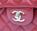 Chanel Red Caviar Silver Double Flap Deca Quilted 30 — view 6