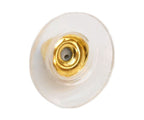 Chanel Pink Square Stone CC Logo Earrings — view 6