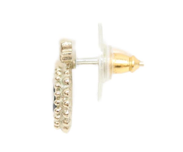 Chanel 14c Gold Round CC Logo Ribbon Earrings — view 2
