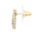 Chanel 14c Gold Round CC Logo Ribbon Earrings — view 2