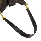 Fendi Vintage FF Logo Zucca Pattern Canvas Leather Shoulder Bag Brown — view 4