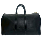 Louis Vuitton Vintage Keepall 45 Epi Leather Boston Bag Black Noir — view 3