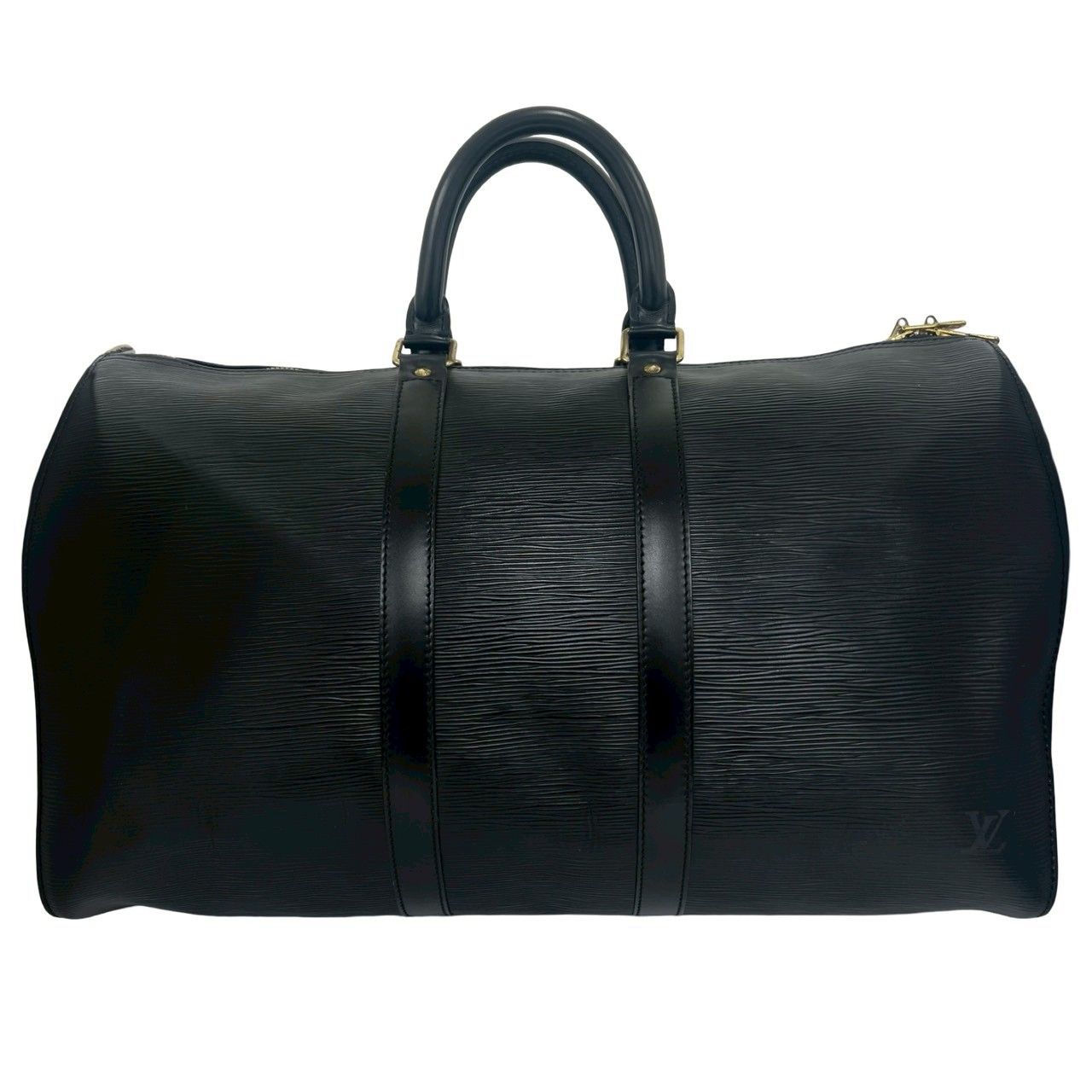 Louis Vuitton Vintage Keepall 45 Epi Leather Boston Bag Black Noir — view 3