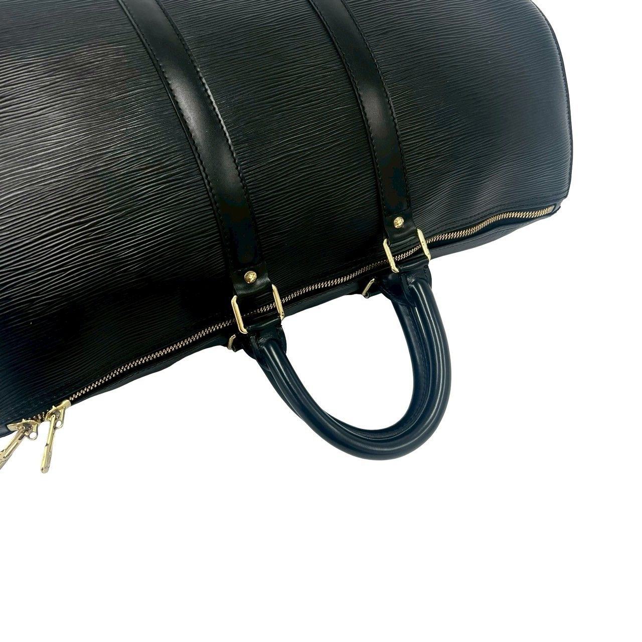Louis Vuitton Vintage Keepall 45 Epi Leather Boston Bag Black Noir — view 4