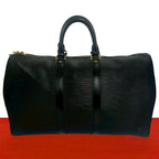 Louis Vuitton Vintage Keepall 45 Epi Leather Boston Bag Black Noir