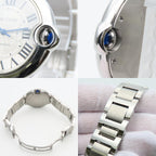 Cartier Watch Baron Blue MM Stainless Steel Silver Dial Boys — view 7
