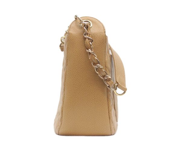 Chanel Beige Caviar Leather Quilted Shoulder Bag 26 — view 2