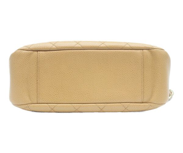 Chanel Beige Caviar Leather Quilted Shoulder Bag 26 — view 5