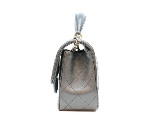 Chanel Black Lamb Top Handle Mini Quilted 20 — view 2