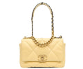 Chanel Yellow Lambskin 19 Small Chain Shoulder