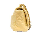 Chanel Yellow Lambskin 19 Small Chain Shoulder — view 4