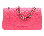 Chanel Neo Pink Lamb Silver Quilted 25 cm Shoulder — view 3