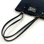 Fendi Tote Marble FF Logo Shoulder Bag Mamma Bucket Canvas Navy — view 5