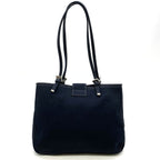 Fendi Tote Marble FF Logo Shoulder Bag Mamma Bucket Canvas Navy — view 2