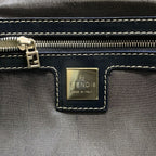 Fendi Tote Marble FF Logo Shoulder Bag Mamma Bucket Canvas Navy — view 8