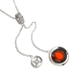 Celine Garnet Diamond Necklace 42 cm 18k WG White Gold — view 3