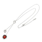 Celine Garnet Diamond Necklace 42 cm 18k WG White Gold — view 2